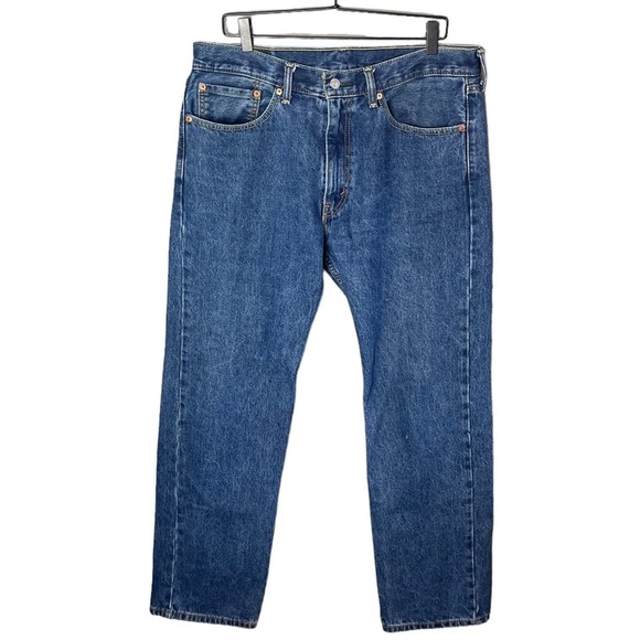 Levi’s Men’s 505 Regular Fit Straight Leg Jeans Size 36 x 32 - Picture 1 of 5